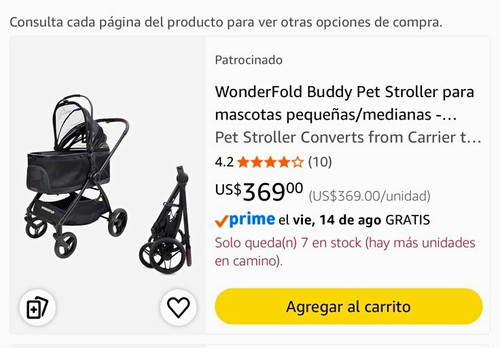 Wonderfold buddy pet stroller - pet,